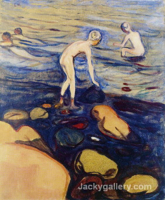 Bathing Boys by Edvard Munch paintings reproduction